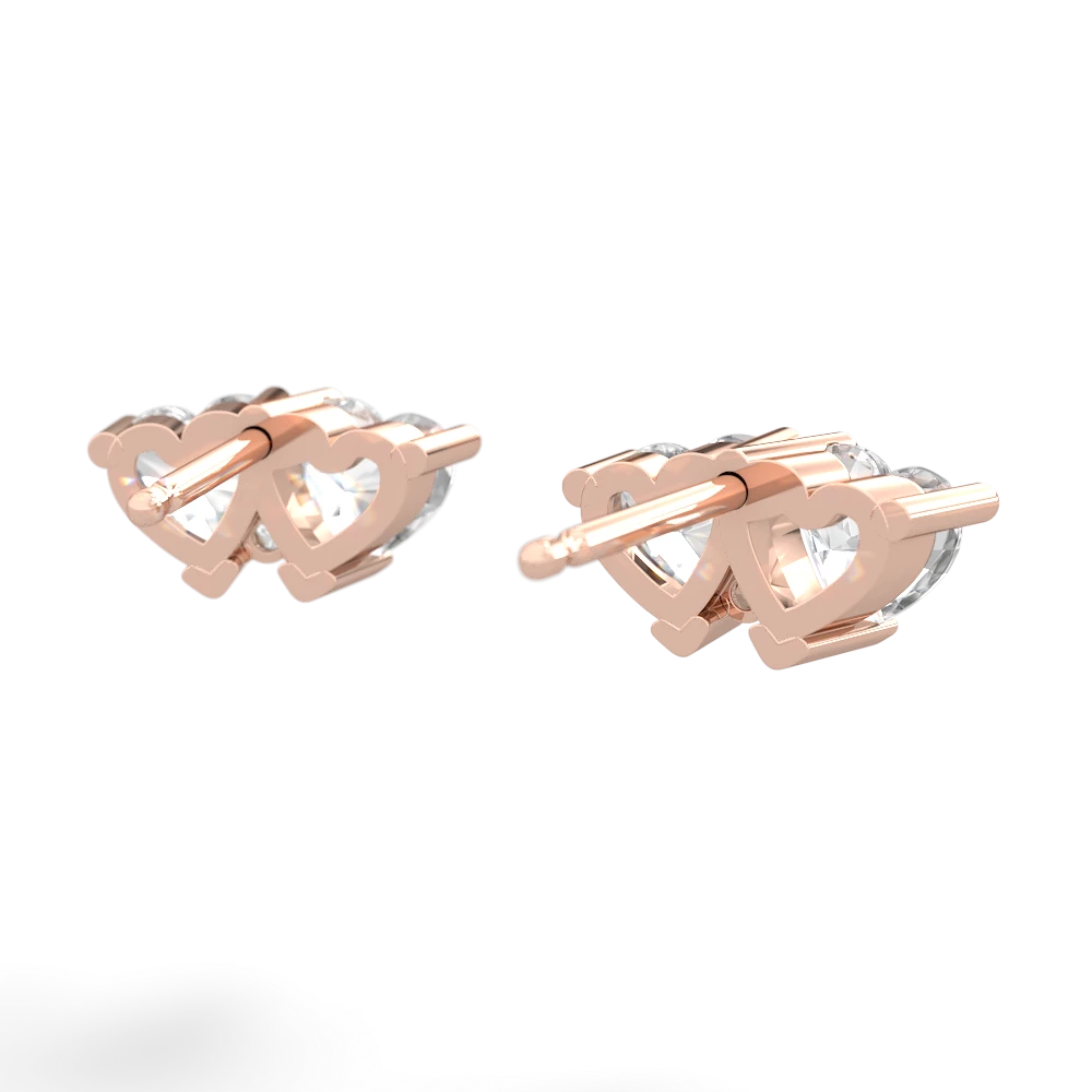 White Topaz Sweethearts 14K Rose Gold earrings E5260