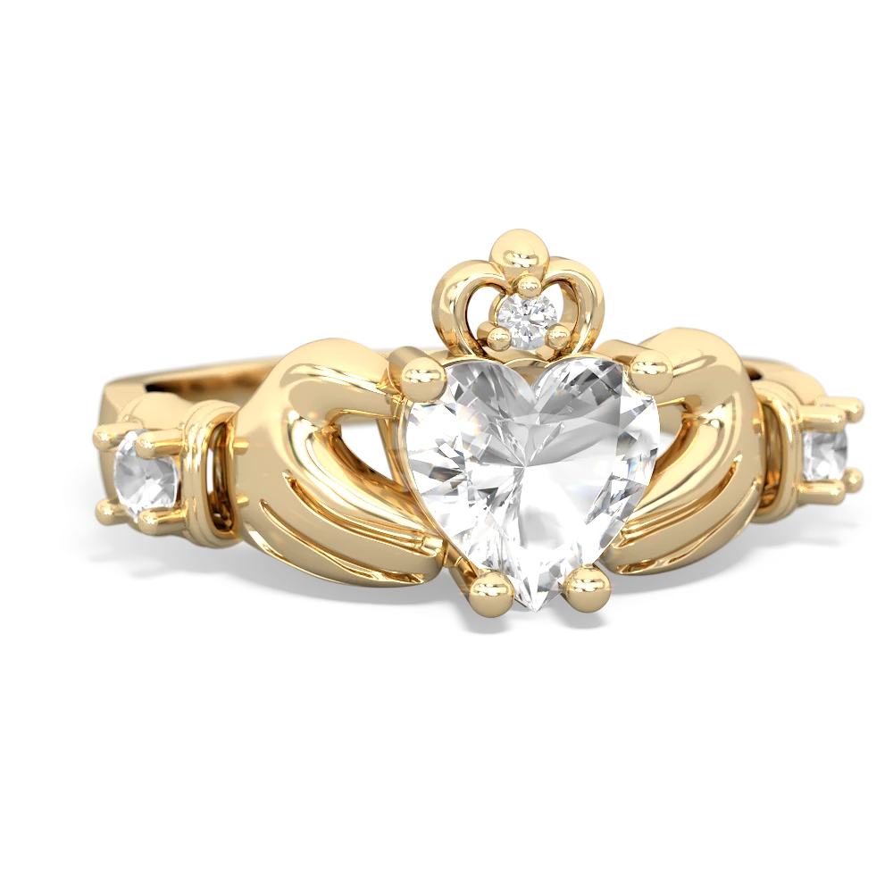 Onyx Claddagh Keepsake 14K Yellow Gold ring R5245