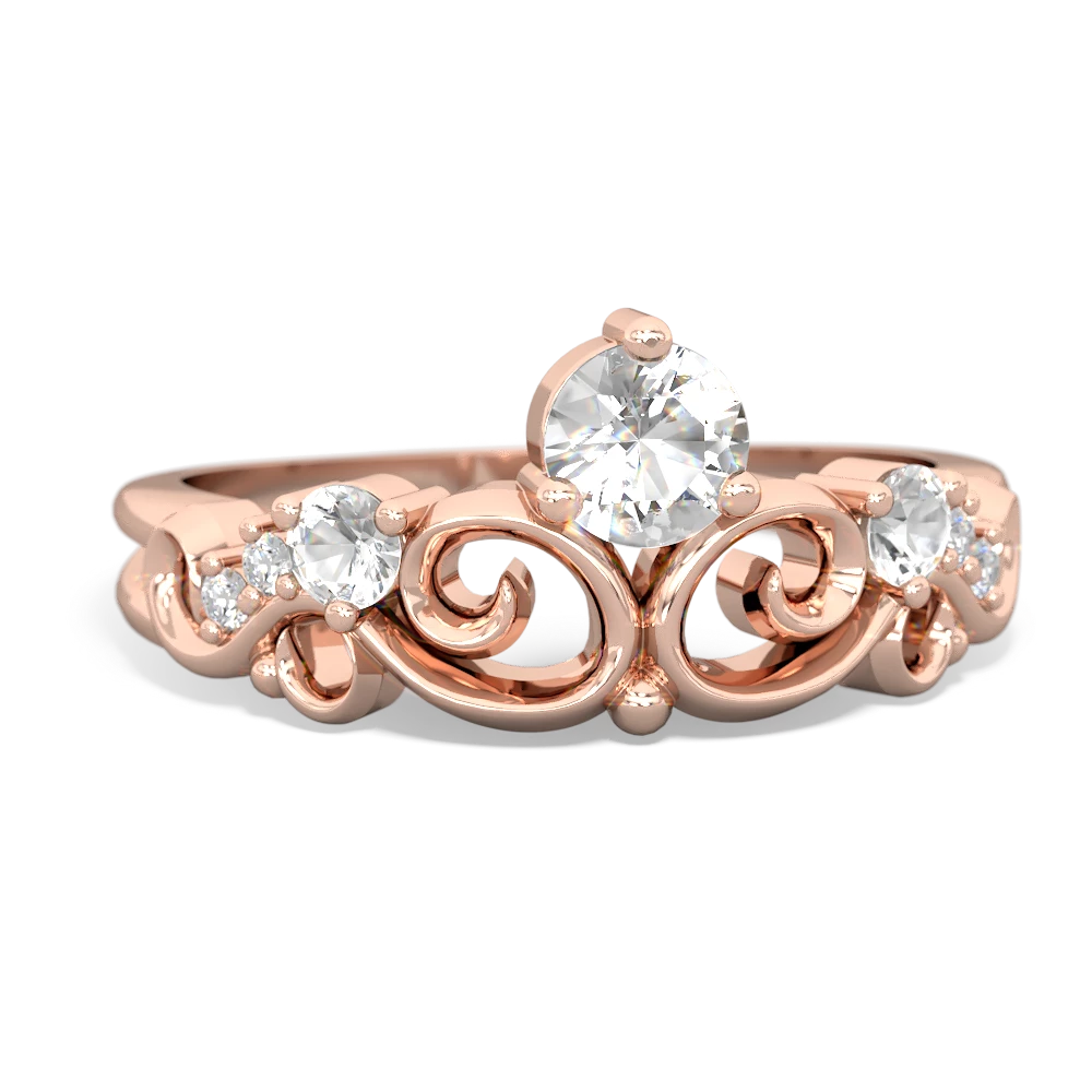 Aquamarine Crown Keepsake 14K Rose Gold ring R5740