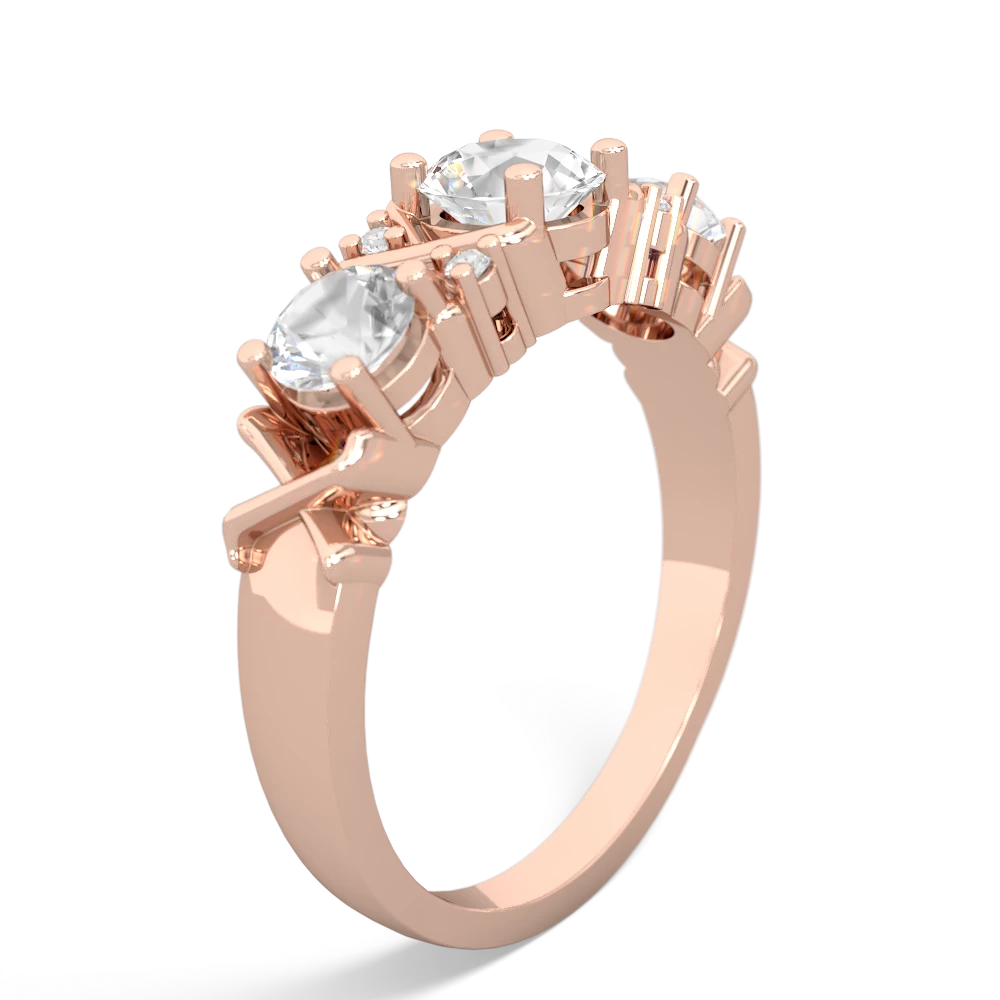 Lab Pink Sapphire Hugs And Kisses 14K Rose Gold ring R5016