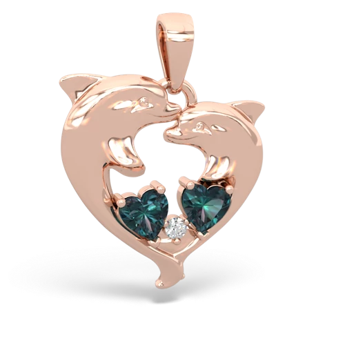 alexandrite-alexandrite dolphins pendant