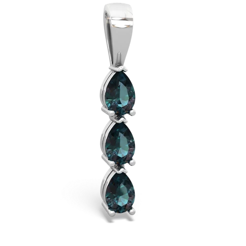 alexandrite-alexandrite three stone pendant