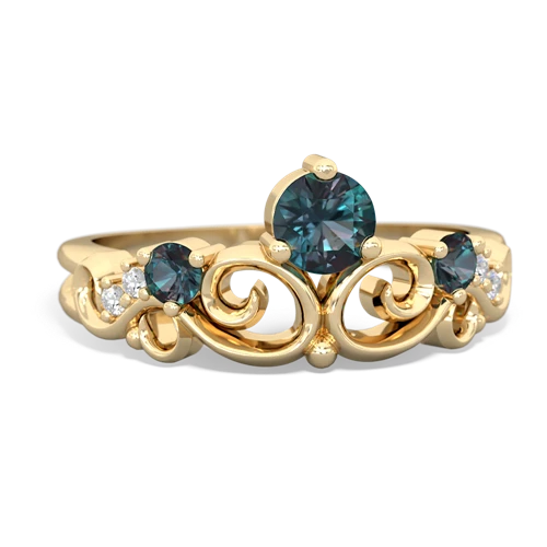 turquoise-tanzanite crown keepsake ring