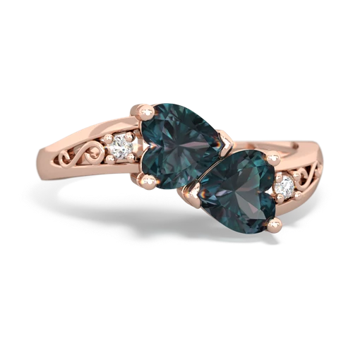 alexandrite-alexandrite filligree ring