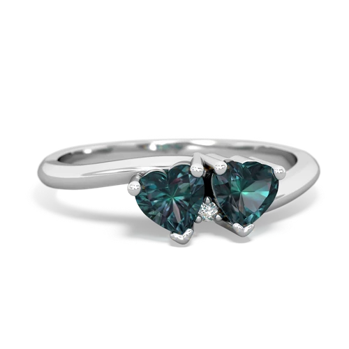 alexandrite-alexandrite sweethearts promise ring