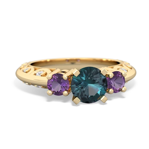 alexandrite-amethyst engagement ring