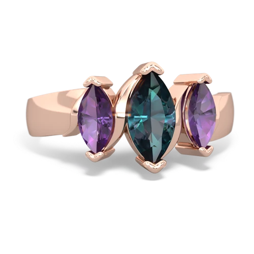 alexandrite-amethyst keepsake ring