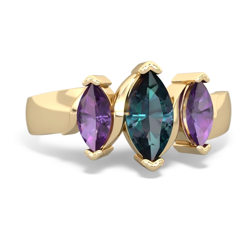 alexandrite-amethyst keepsake ring