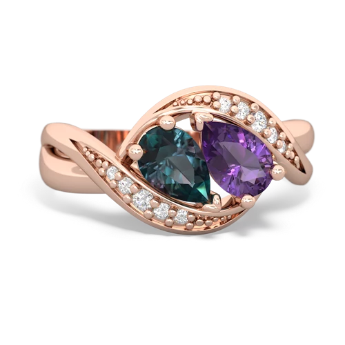 alexandrite-amethyst keepsake curls ring