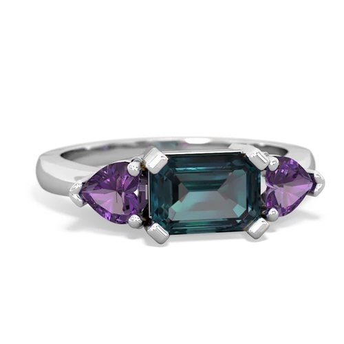 alexandrite-amethyst timeless ring