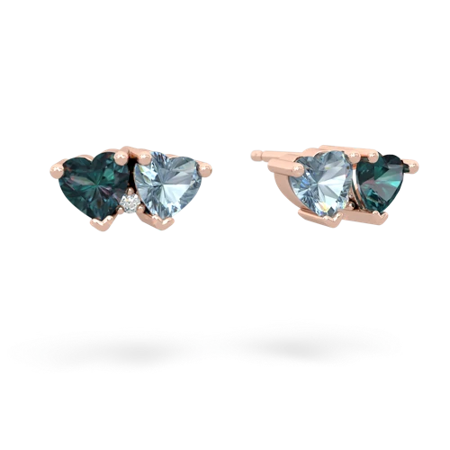 alexandrite-aquamarine  earrings