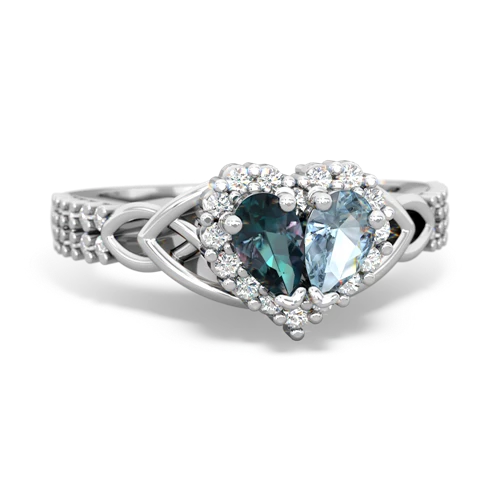 alexandrite-aquamarine keepsake engagement ring