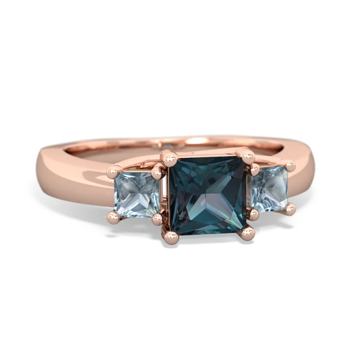 alexandrite-aquamarine timeless ring