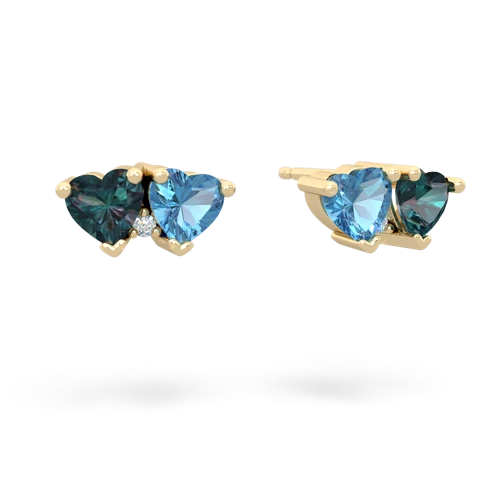 alexandrite-blue topaz  earrings