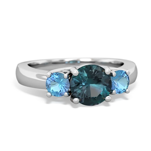 alexandrite-blue topaz timeless ring