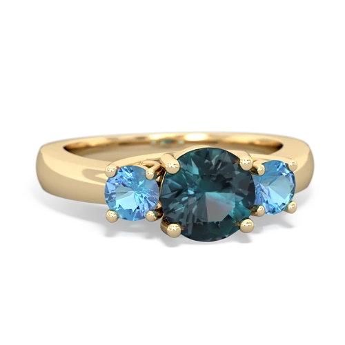 alexandrite-blue topaz timeless ring