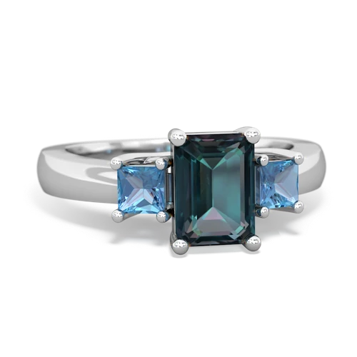 alexandrite-blue topaz timeless ring