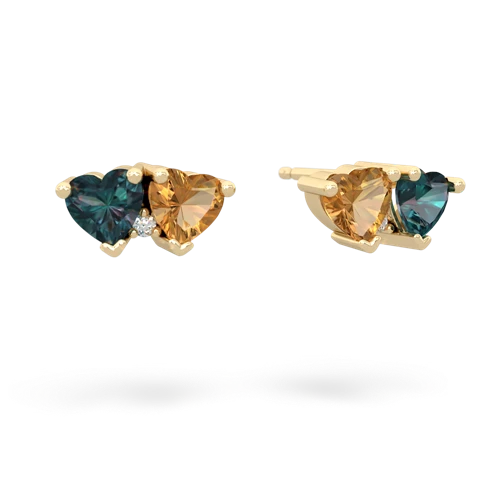 alexandrite-citrine  earrings