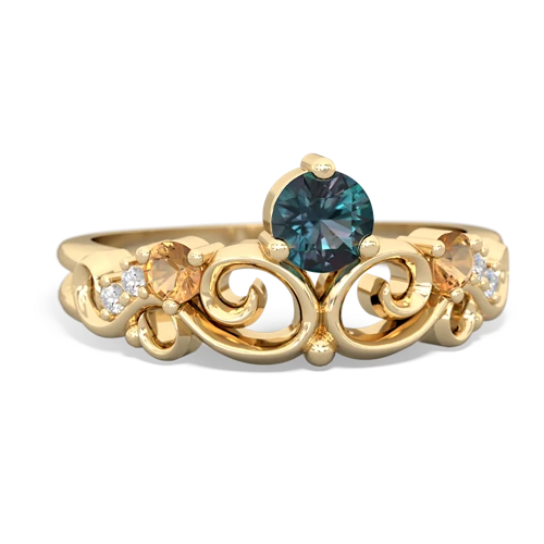 alexandrite-citrine crown keepsake ring