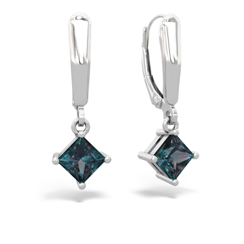 alexandrite lever-back earrings