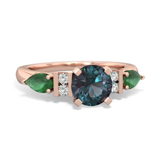 alexandrite-emerald engagement ring