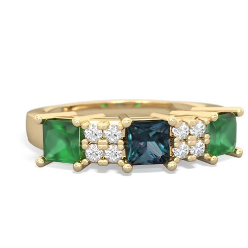 alexandrite-emerald timeless ring