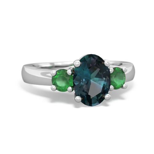 alexandrite-emerald timeless ring