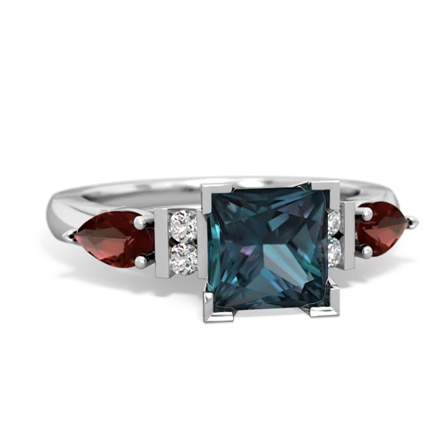 alexandrite-garnet engagement ring