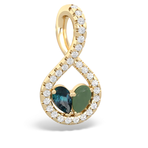 alexandrite-jade pave twist pendant