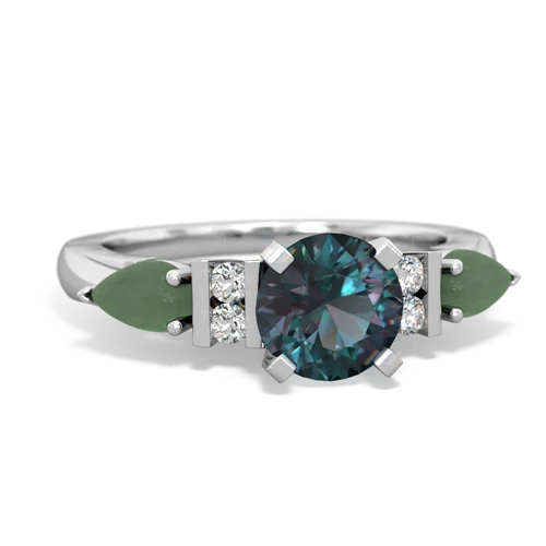 alexandrite-jade engagement ring