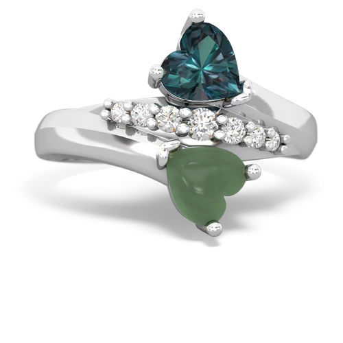 alexandrite-jade modern ring