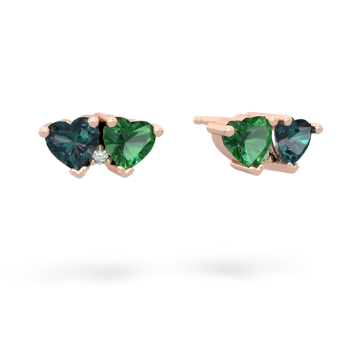 alexandrite-lab emerald  earrings