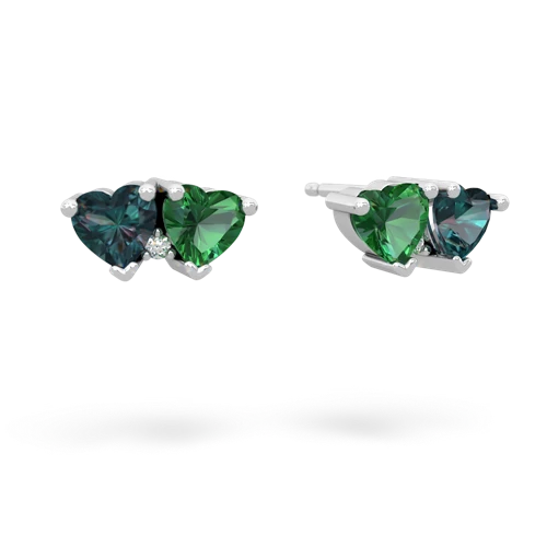 alexandrite-lab emerald  earrings