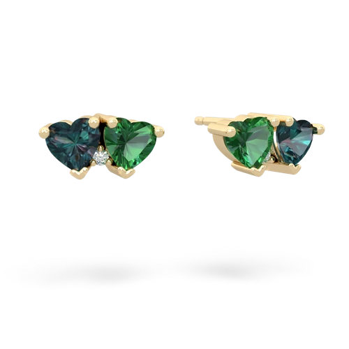 alexandrite-lab emerald  earrings