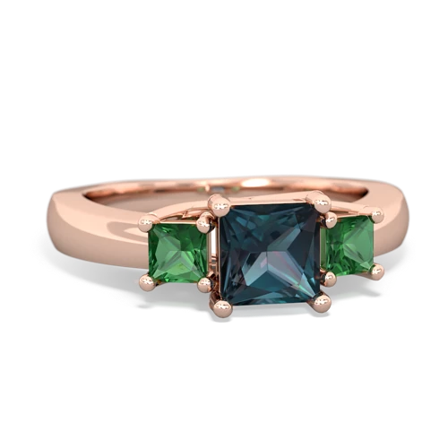 alexandrite-lab emerald timeless ring