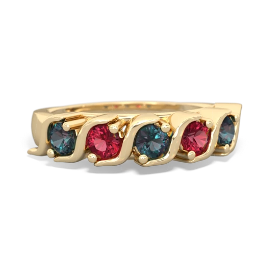 alexandrite-lab ruby timeless ring