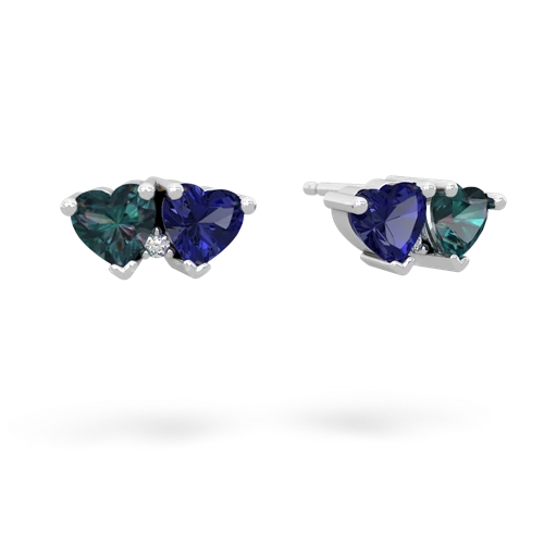 alexandrite-lab sapphire  earrings