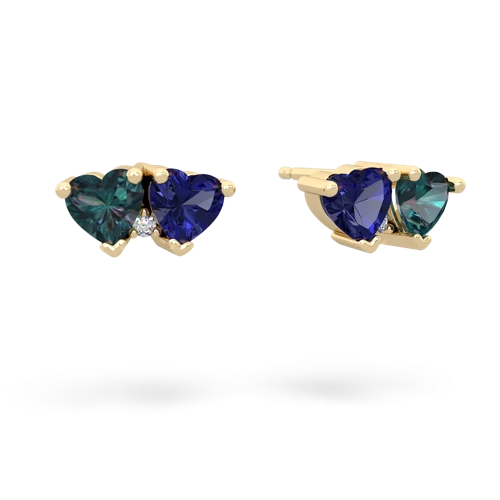 alexandrite-lab sapphire  earrings