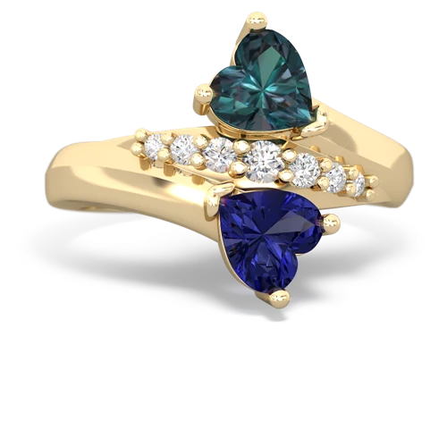 alexandrite-lab sapphire modern ring