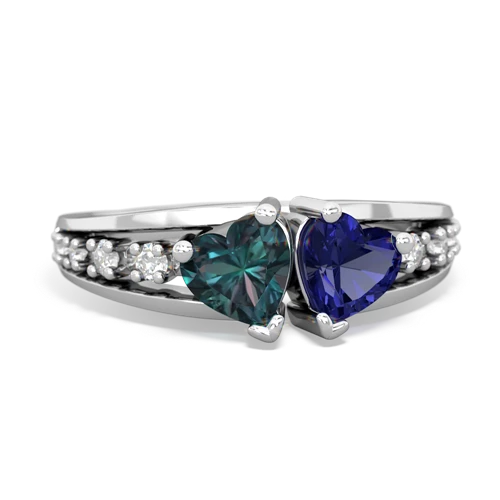 alexandrite-lab sapphire modern ring