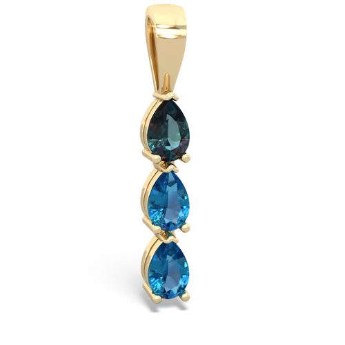 alexandrite-london topaz three stone pendant