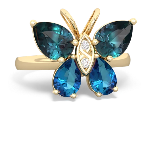 alexandrite-london topaz butterfly ring