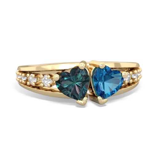 alexandrite-london topaz modern ring