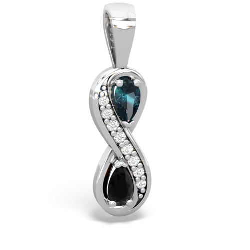 alexandrite-onyx keepsake infinity pendant