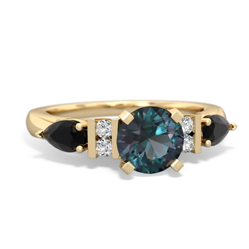 alexandrite-onyx engagement ring