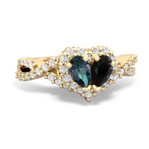 alexandrite-onyx engagement ring