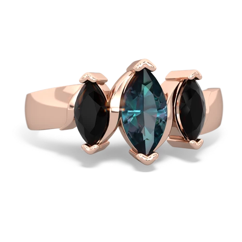 alexandrite-onyx keepsake ring