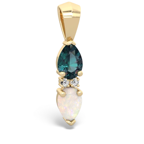 alexandrite-opal bowtie pendant