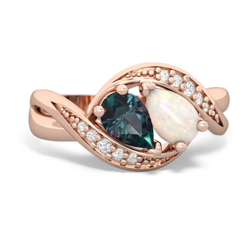 alexandrite-opal keepsake curls ring