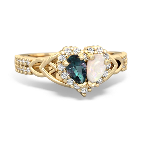 alexandrite-opal keepsake engagement ring